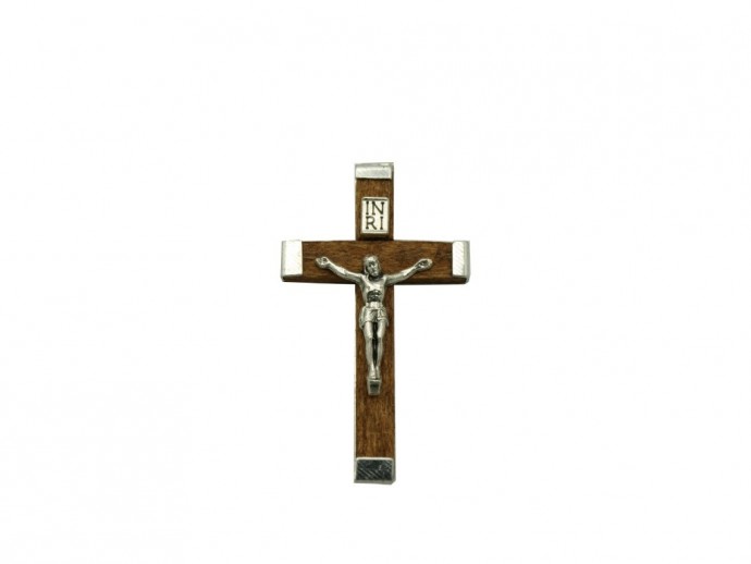Crocetta legno marrone mm. 45
