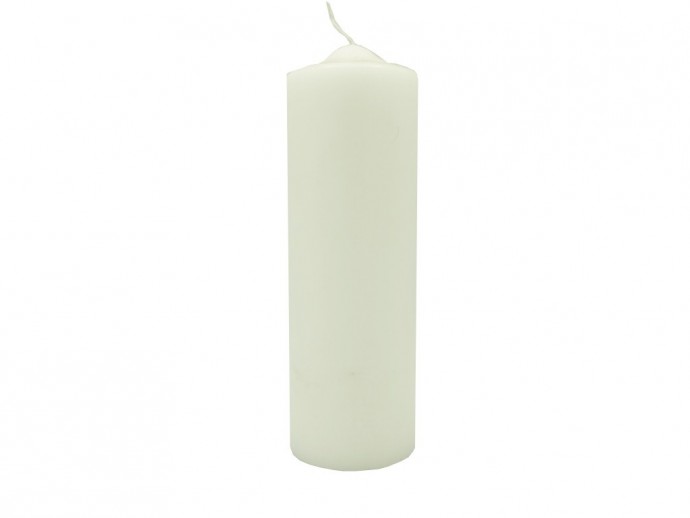 Cero da mensa bianco D.8 H24 cm.
