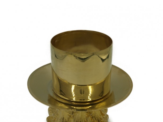 Candeliere da altare diametro 8 cm altezza cm. 13,5.