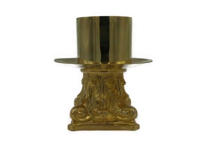 Candeliere da altare diametro 8 cm altezza cm. 13,5.