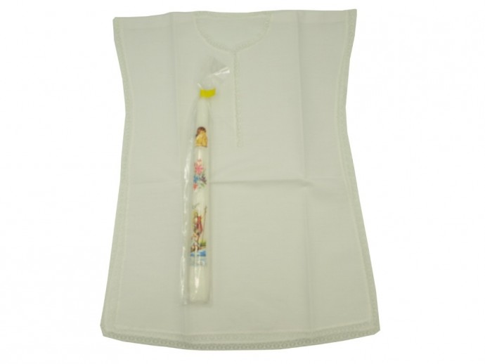 Set Battesimo classico con candela