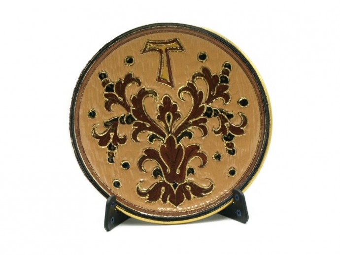 Patena in ceramica maiolica di Deruta
