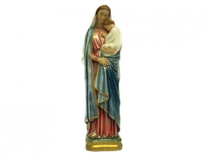 Statua Madonna con bambino cm. 60
