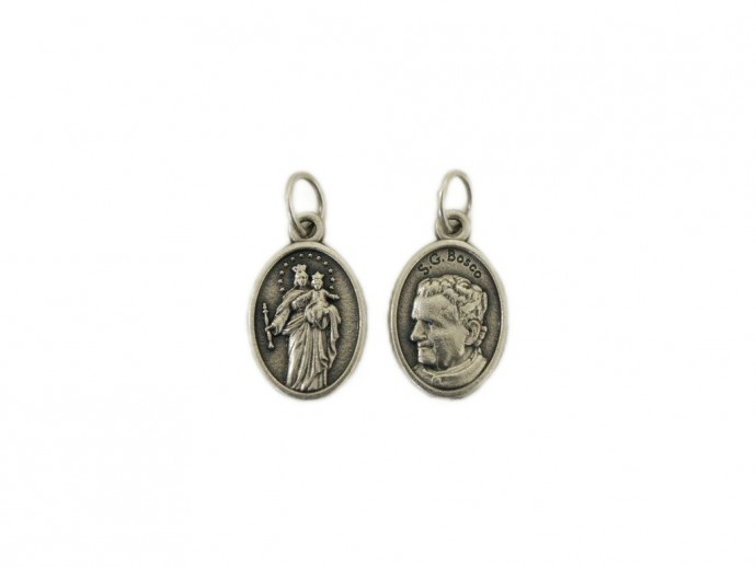 Medaglia Don Bosco Madonna Ausiliatrice misura cm. 1,7