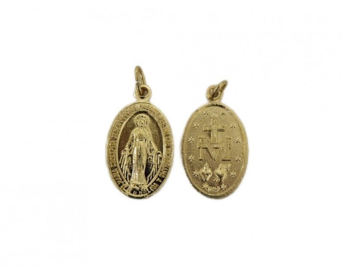 Medaglia Madonna Miracolosa dorata mm.25