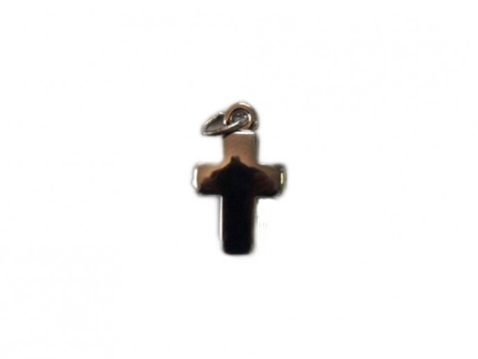 Croce metallo cromato lucido misura cm. 1,5