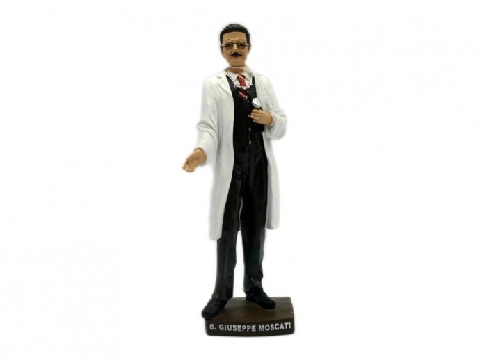 Statua San Giuseppe Moscati cm. 20