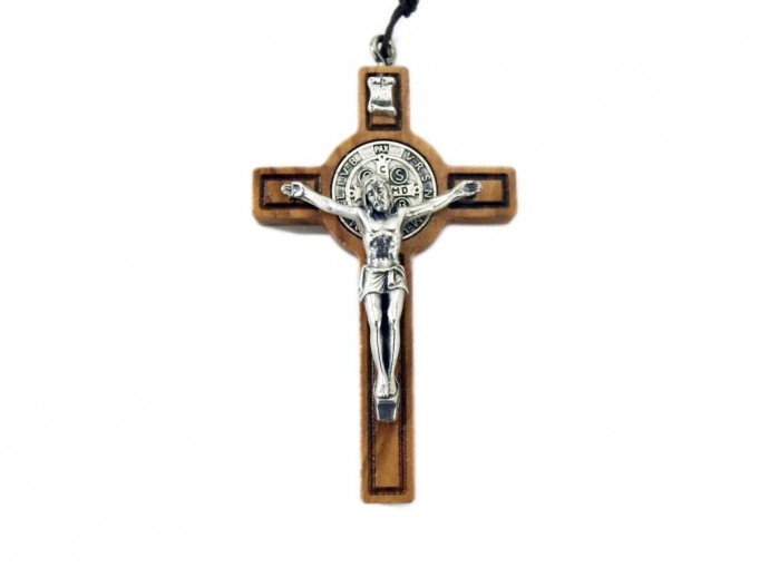 Croce S. Benedetto con laccio 4,5x7,5