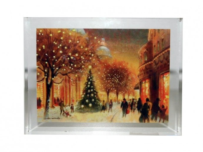 Quadretto in metacrilato Natalizio cm. L.10 x H. 7.5