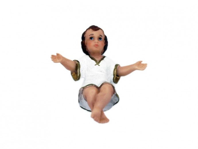 Statua Bambino Gesù con abito cm.12