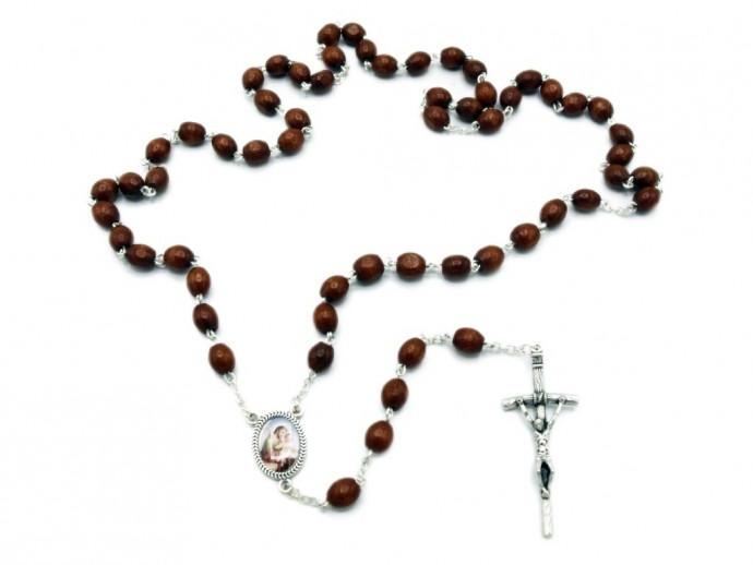 Corona Rosario legno San Giuseppe