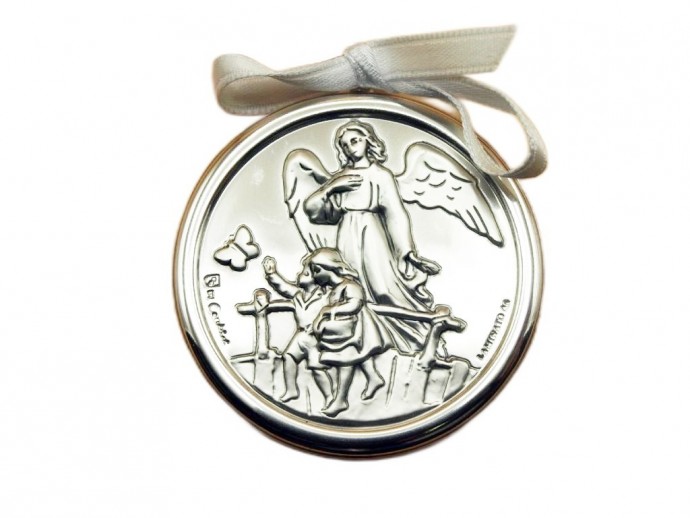 Sopraculla argento Angelo Custode mod. A