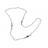 Collana rosario girocollo argento con perle