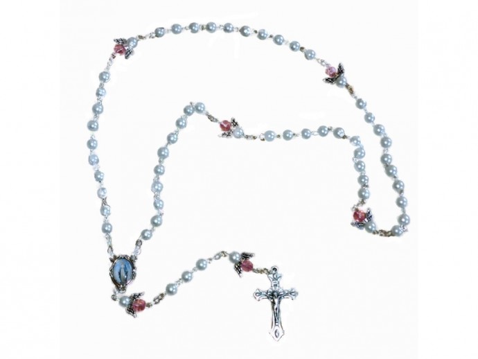 Corona rosario pater "Angelo" rosa