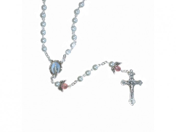 Corona rosario pater "Angelo" rosa