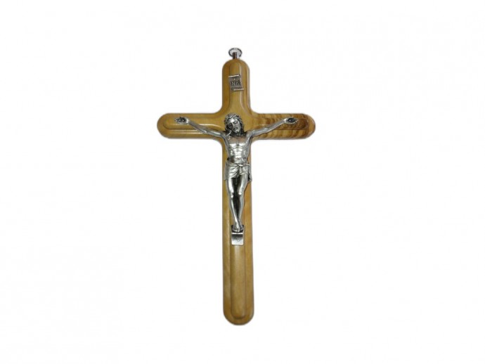 Crocifisso legno stondato cm. 20