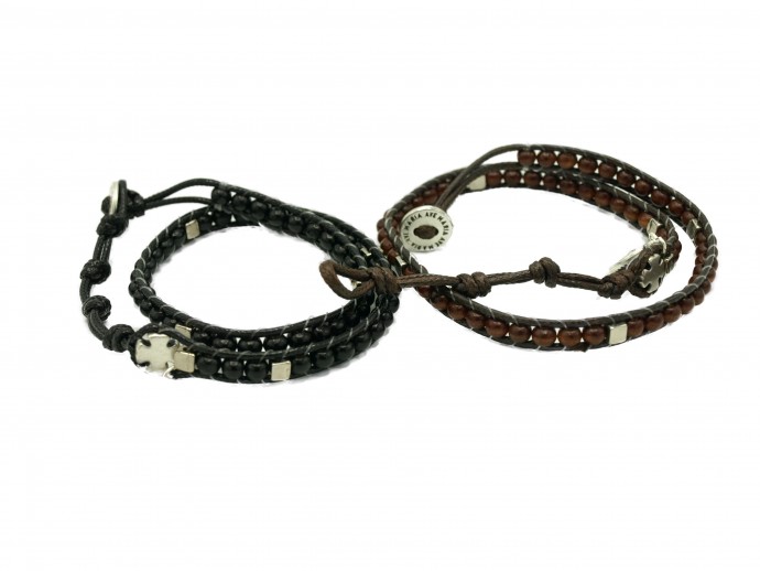 Bracciale Ave Maria marrone o nero