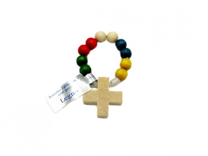 Decina del rosario missionario in legno mm. 5