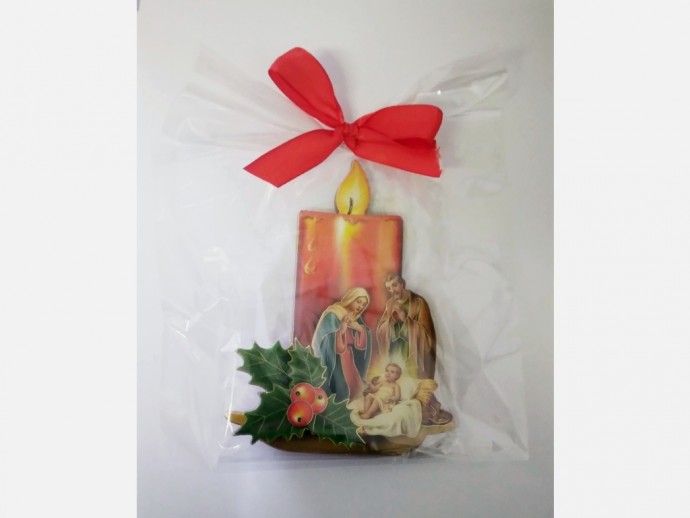Quadretto " Candela Natività" cm. 13x10