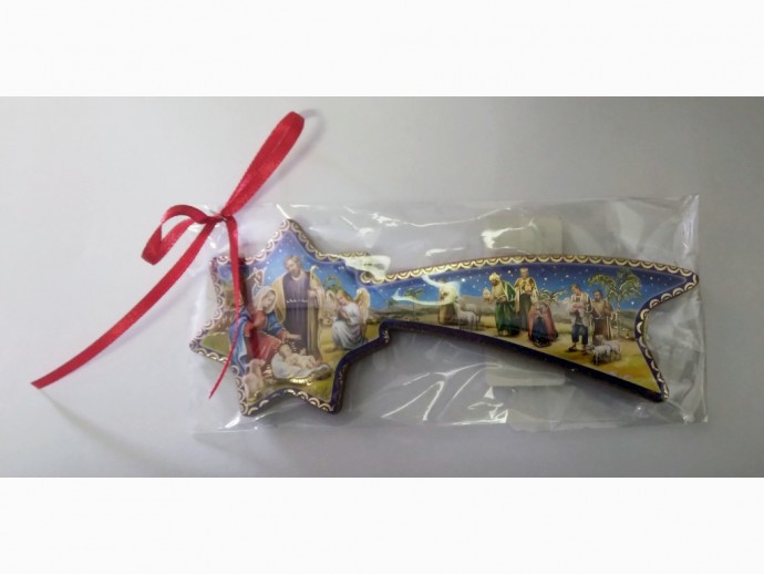 Stella cometa con presepe cm. 16x7