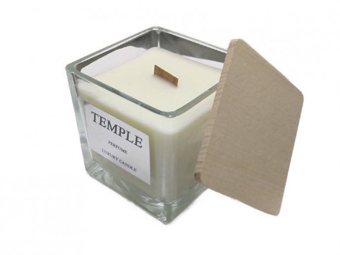 Candela bicchiere in vetro Temple