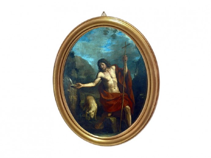 Quadretto con immagine di San Giovanni cm. 35x29