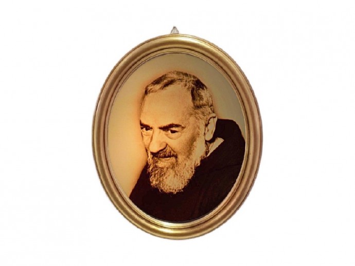 Quadretto con immagine Padre Pio cm. 35x29