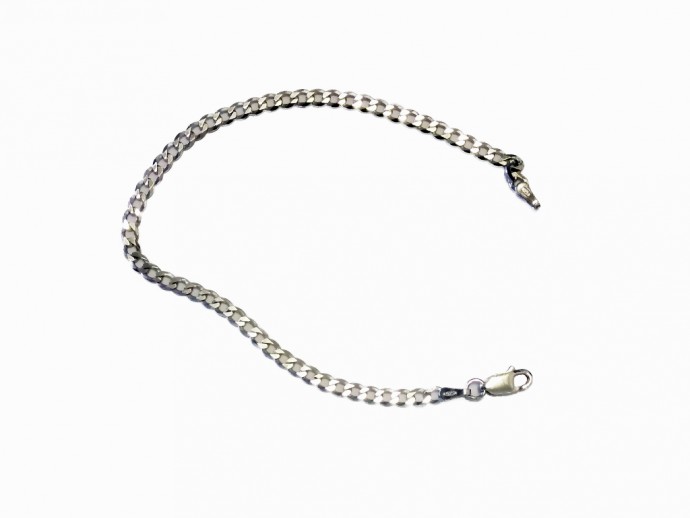 Bracciale grumetta argento 925/°°° rodiato.