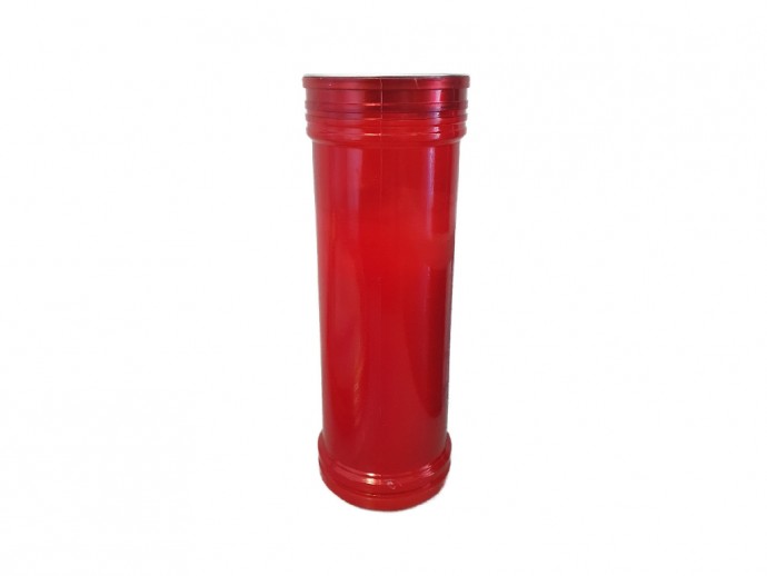 Cero Liturgico rosso misura cm. 6x18