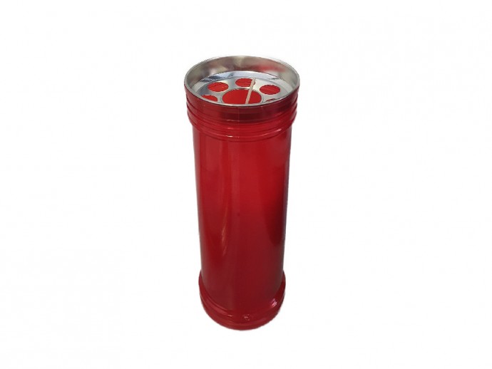Cero Liturgico rosso misura cm. 6x18
