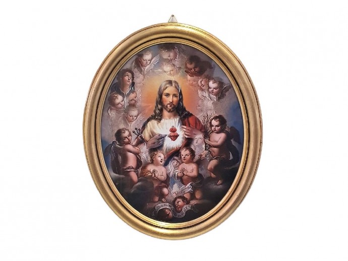 Quadretto Sacro Cuore di Gesù cm. 35x29