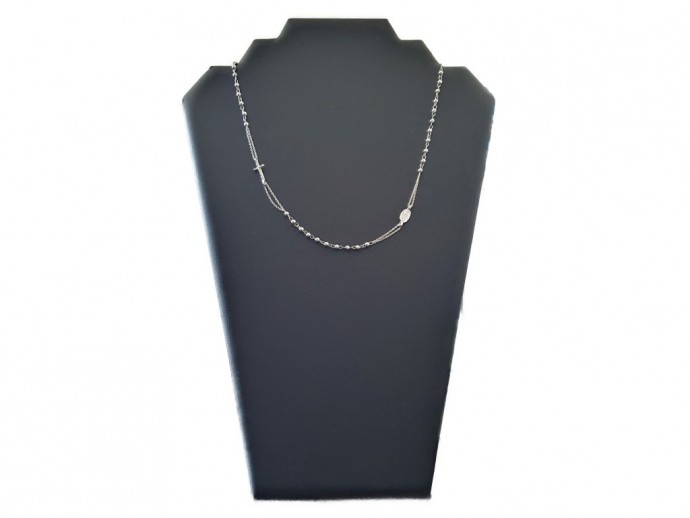 Collana Rosario argento mm. 3