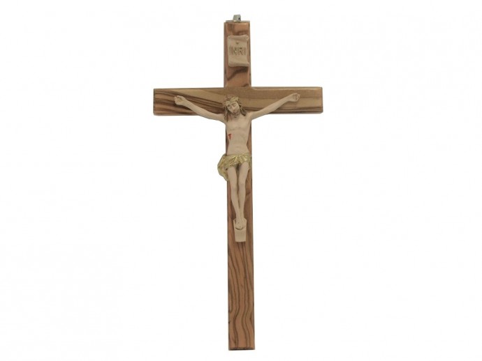 Crocifisso legno colore naturale cm. 25