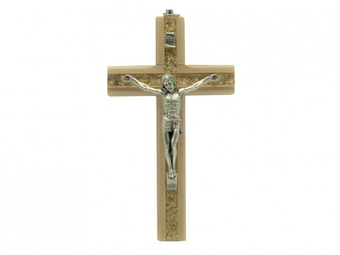 Croce legno e plexiglas cm. 15