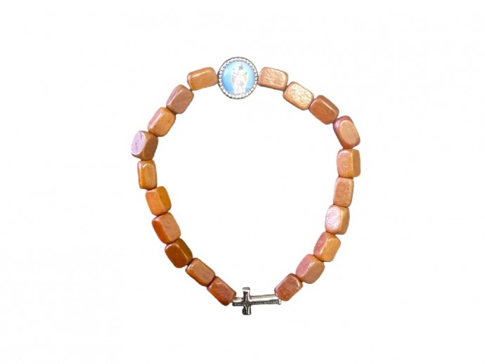 Bracciale rosario S. Michele Arcangelo grani mm. 5x8