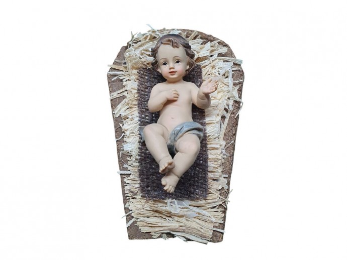 Bambinello cm. 11 - mangiatoia cm. 16,5