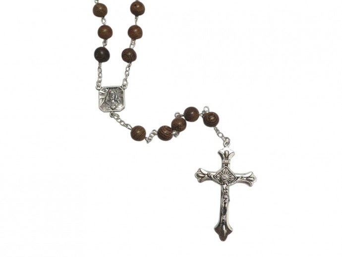 Corona Rosario Padre Pio grani mm. 8