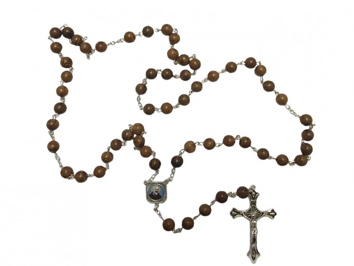 Corona Rosario Padre Pio grani mm. 8