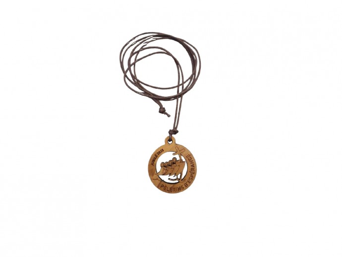 Laccio con ciondolo in legno Giubileo 2025 mm. 30