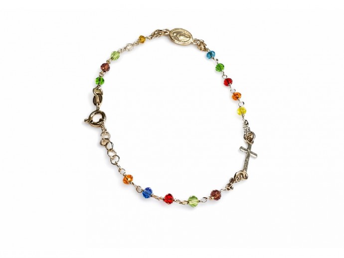 Bracciale argento 925/°°° con pietre colorate